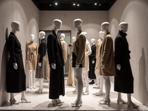 知名时尚品牌合作案例，展示针织服装产品，品牌标识清晰可见