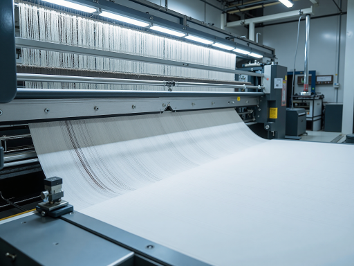 现代化针织设备展示，精密机械，整洁有序的车间环境